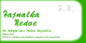 hajnalka medve business card
